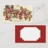 レトロのヴィンテージのクリスマスNimblesはメッセージカードを加えます 名刺 (正面/裏面)