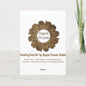 レトロのヴィンテージのスタイルのアールデコの誕生日日 カード (裏面)