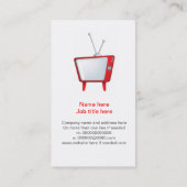 レトロのヴィンテージのスタイルTVのためのクールでファンキーなデザイン 名刺 (裏面)