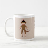 レトロのヴィンテージのソックススタイル猿のマグ マグカップ (左)