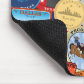 レトロのヴィンテージのテキサス州のステッカーパターン マウスパッド (コーナー)