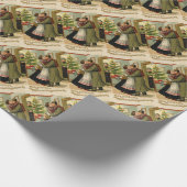 レトロのヴィンテージのドイツの兵士のクリスマス ラッピングペーパー (角)