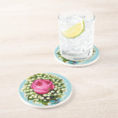 レトロのヴィンテージのバラの花花束のコースター コースター (側面)