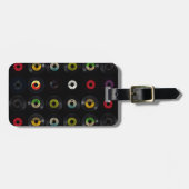 レトロのヴィンテージのビニール45の記録 ラゲッジタグ (正面横)