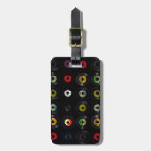 レトロのヴィンテージのビニール45の記録 ラゲッジタグ (正面縦)