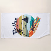 レトロのヴィンテージのベリセのギフトの夏期休暇 ビーチタオル (正面)