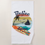 レトロのヴィンテージのベリセのギフトの夏期休暇 ビーチタオル (正面)