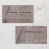 レトロのヴィンテージの作家の羽のクイル 名刺 (正面/裏面)