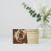 レトロのヴィンテージの写真撮影 名刺 (スタンド正面)