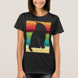 レトロのヴィンテージの動揺してな70s猫 tシャツ