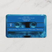 レトロのヴィンテージの可聴周波スタイルカセットカバー 名刺 (裏面)