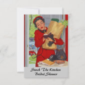 レトロのヴィンテージの台所ブライダルシャワー招待状 招待状 (正面)
