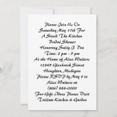 レトロのヴィンテージの台所ブライダルシャワー招待状 招待状 (裏面)