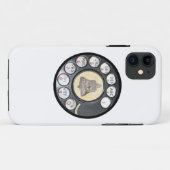 レトロのヴィンテージの回転式のダイヤルの電話電話箱 Case-Mate iPhoneケース (裏面(横))