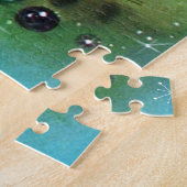 レトロのヴィンテージの子猫のクリスマスのお祝いのパズル ジグソーパズル (側面)