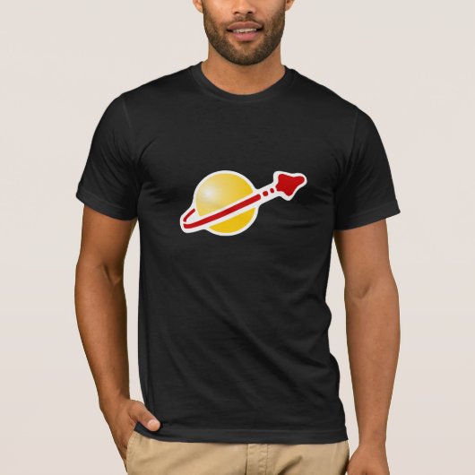 レトロのヴィンテージの宇宙のロゴのTシャツ Tシャツ (正面)