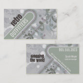 レトロのヴィンテージの小売りの洋品店の名刺 名刺 (正面/裏面)