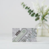 レトロのヴィンテージの小売りの洋品店の名刺 名刺 (スタンド正面)