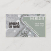 レトロのヴィンテージの小売りの洋品店の名刺 名刺 (裏面)