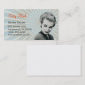 レトロのヴィンテージの日が差すことの美容師の名刺 名刺 (正面/裏面)