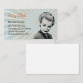 レトロのヴィンテージの日が差すことの美容師の名刺 名刺 (正面/裏面)