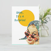 レトロのヴィンテージの日光の驚きのパーティの招待状 招待状 (スタンド正面)