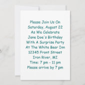 レトロのヴィンテージの日光の驚きのパーティの招待状 招待状 (裏面)