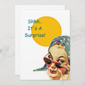 レトロのヴィンテージの日光の驚きのパーティの招待状 招待状 (正面/裏面)