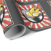 レトロのヴィンテージの日本ので風味がよいラーメンヌードルの恋人 ラッピングペーパー (ロールコーナー)