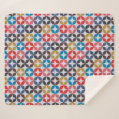 レトロのヴィンテージの星パターン シェルパブランケット (正面(横))