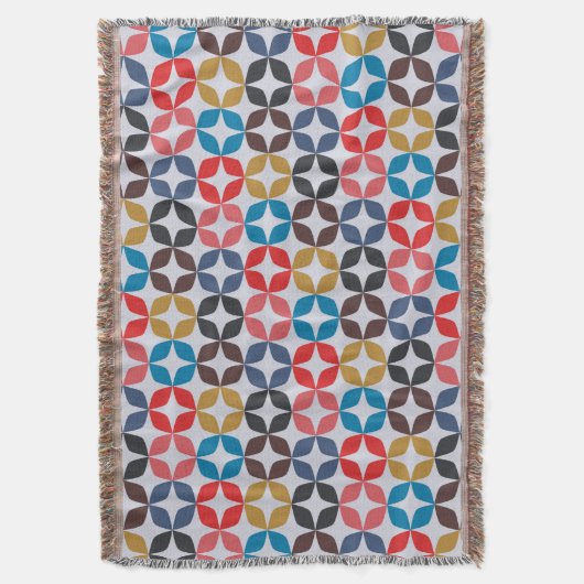 レトロのヴィンテージの星パターン スローブランケット (正面縦)