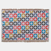 レトロのヴィンテージの星パターン スローブランケット (正面)