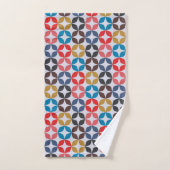 レトロのヴィンテージの星パターン バスタオルセット (ハンドタオル)