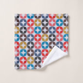 レトロのヴィンテージの星パターン バスタオルセット (ウォッシュタオル)