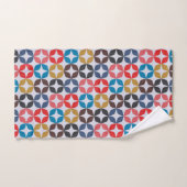 レトロのヴィンテージの星パターン バスタオルセット (ハンドタオル)