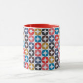 レトロのヴィンテージの星パターン マグカップ (中央)