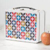 レトロのヴィンテージの星パターン メタルランチボックス (インサイチュ)