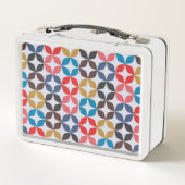 レトロのヴィンテージの星パターン メタルランチボックス (裏面)