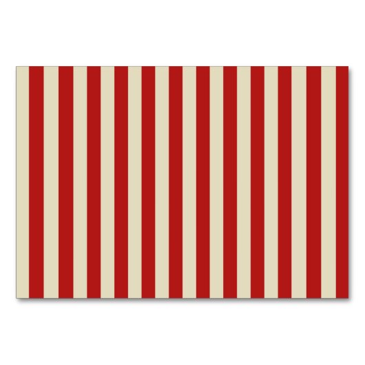 レトロのヴィンテージの縦のポップコーンのクラシックは縞で飾ります テーブルナンバー (正面)