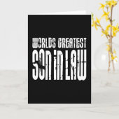 レトロのヴィンテージの義理の息子: 世界ですばらしい息子 カード (黄色い花)