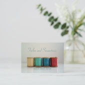 レトロのヴィンテージの裁縫婦およびテーラー名刺 名刺 (スタンド正面)