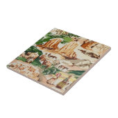 レトロのヴィンテージの西部のカウボーイのテーマの生地のタイル タイル (側面)