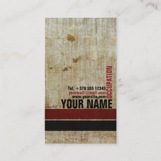 レトロのヴィンテージの赤く黒くパターン（の模様が）あるでスタイリッシュなカード 名刺
