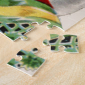 レトロのヴィンテージの雪だるまのクリスマスのお祝いのパズル ジグソーパズル (側面)