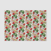 レトロのヴィンテージの雪だるまのクリスマスの休日のティッシュ 薄葉紙 (正面)