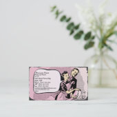 レトロのヴィンテージの食料調達の飲食業カード 名刺 (スタンド正面)