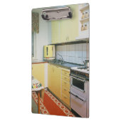 レトロのヴィンテージの50年代の台所場面クリップボード クリップボード (左)