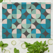 レトロのヴィンテージの60年代パターン キッチンタオル (折り畳み)