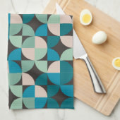 レトロのヴィンテージの60年代パターン キッチンタオル (四つ折り)