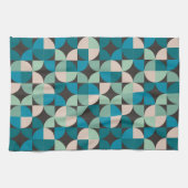 レトロのヴィンテージの60年代パターン キッチンタオル (横)